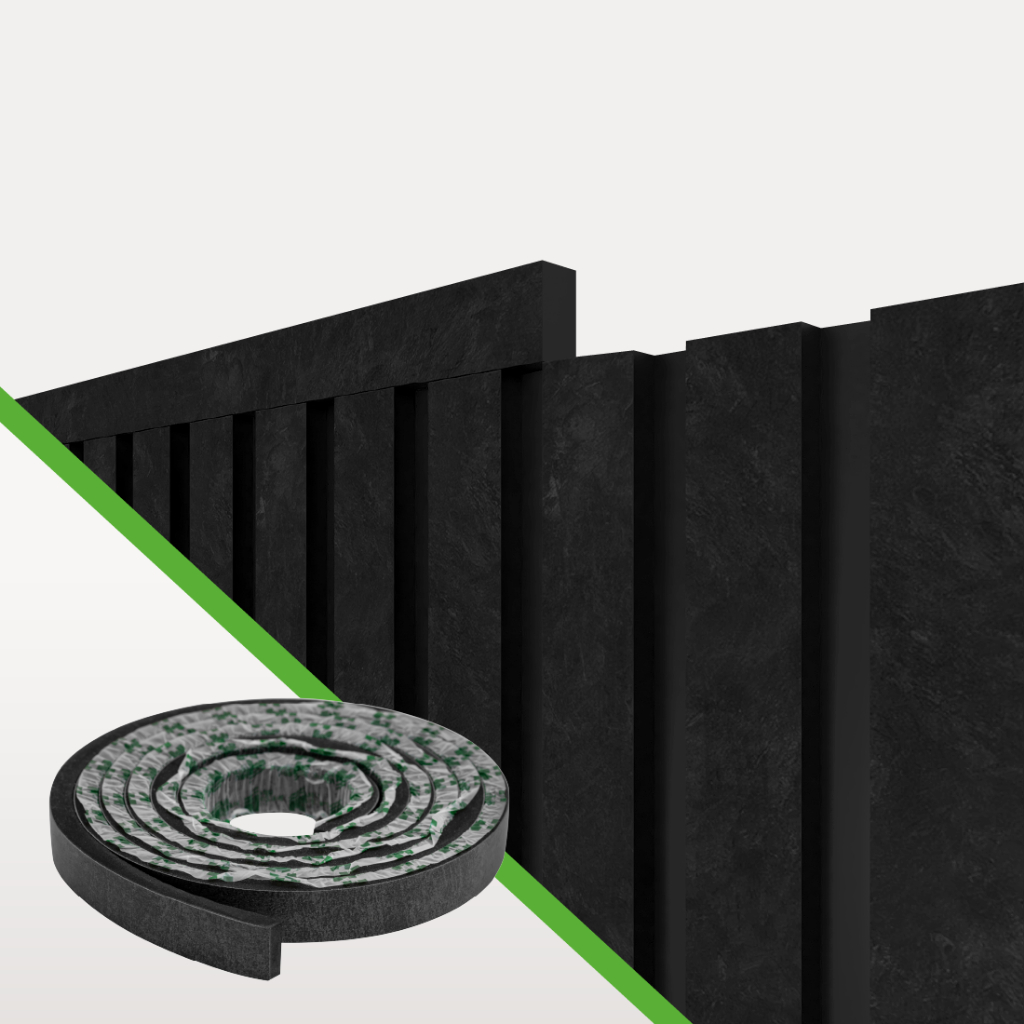 Perfil de Acabamento Painel Ripado Laminado de EVA | Cor Black | Linha Urban em Oferta na Shopee