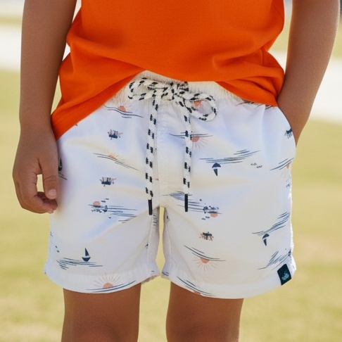 SHORT TACTEL INFANTIL PREMIUM - BERMUDA JUVENIL PRAIA PISCINA NATAÇÃO - CALÇÃO BANHO MAURICINHO