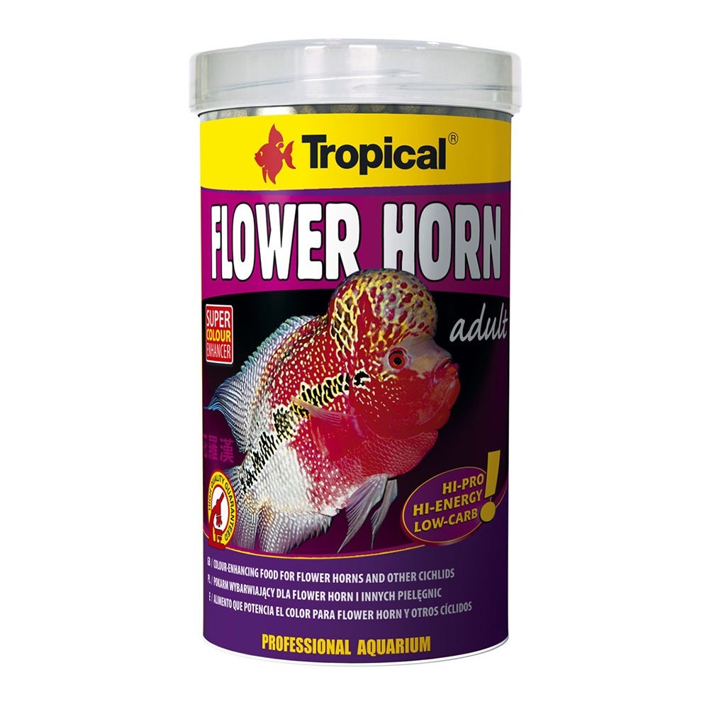 Ração Tropical Flower Horn Adult Pellet para Peixes 380g