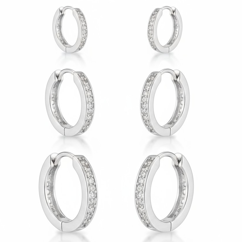 Trio Argolas em Prata 925: Onde Comprar | BuscaProdutos