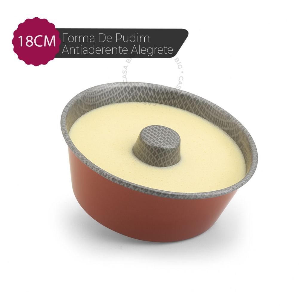 Forma De Pudim Antiaderente Alegrete Vermelha 18 Cm