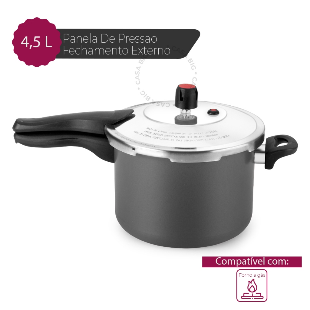 Panela De Pressao Fechamento Externo Alegrete 4,5 Litros