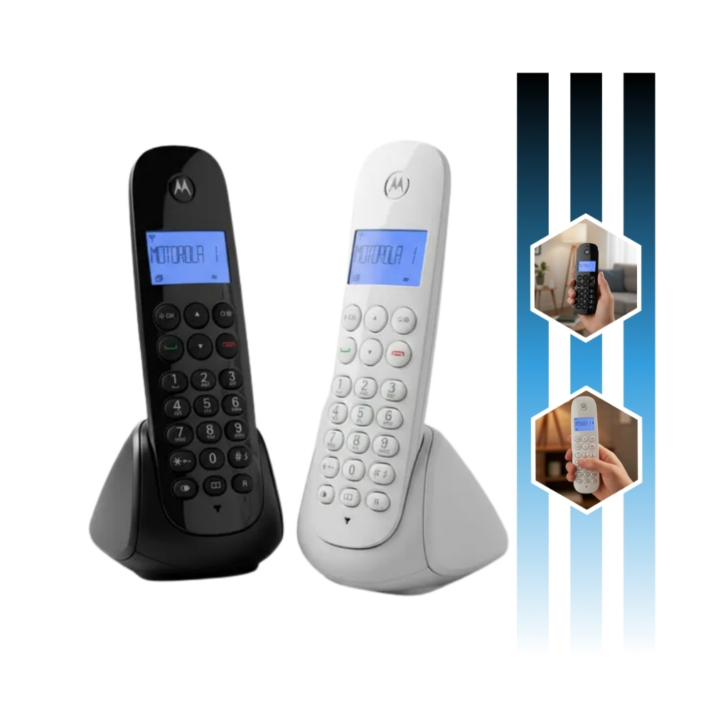 Telefone Sem Fio Com Id De Chamada Moto700 Cor Preto ou Branco