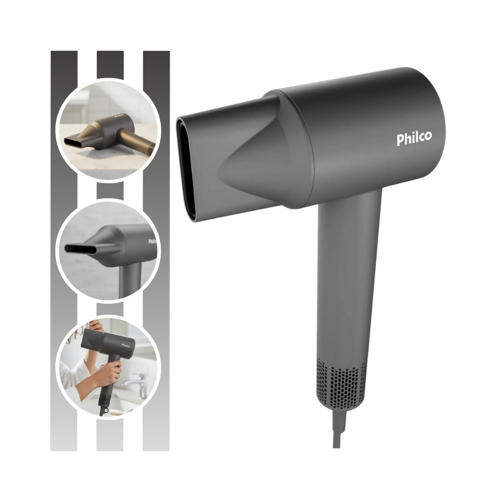Secador De Cabelos Psc3600 1600w 4 Temperaturas Philco em Oferta na Shopee