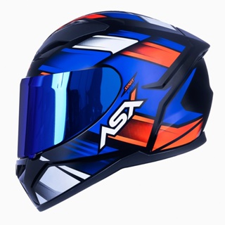 Capacete Masculino ASX City Start Azul Brilho + Viseira Revo Colorida em Oferta na Shopee