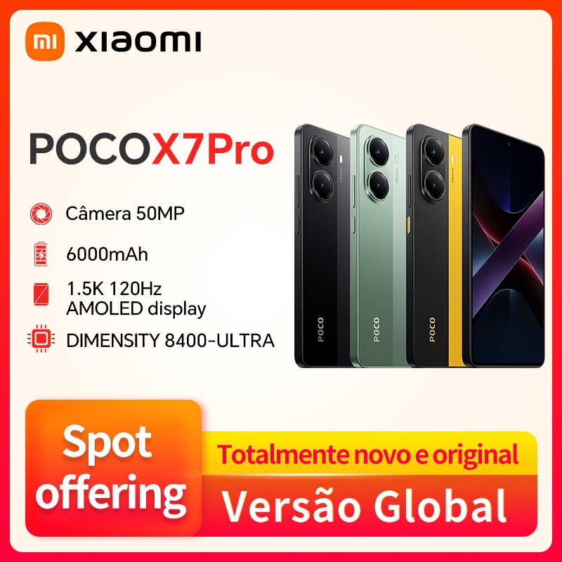 Xiaomi Poco X7 Pro 512GB / 256GB +12 Ram 5G Versão Global NFC Totalmente novo e original