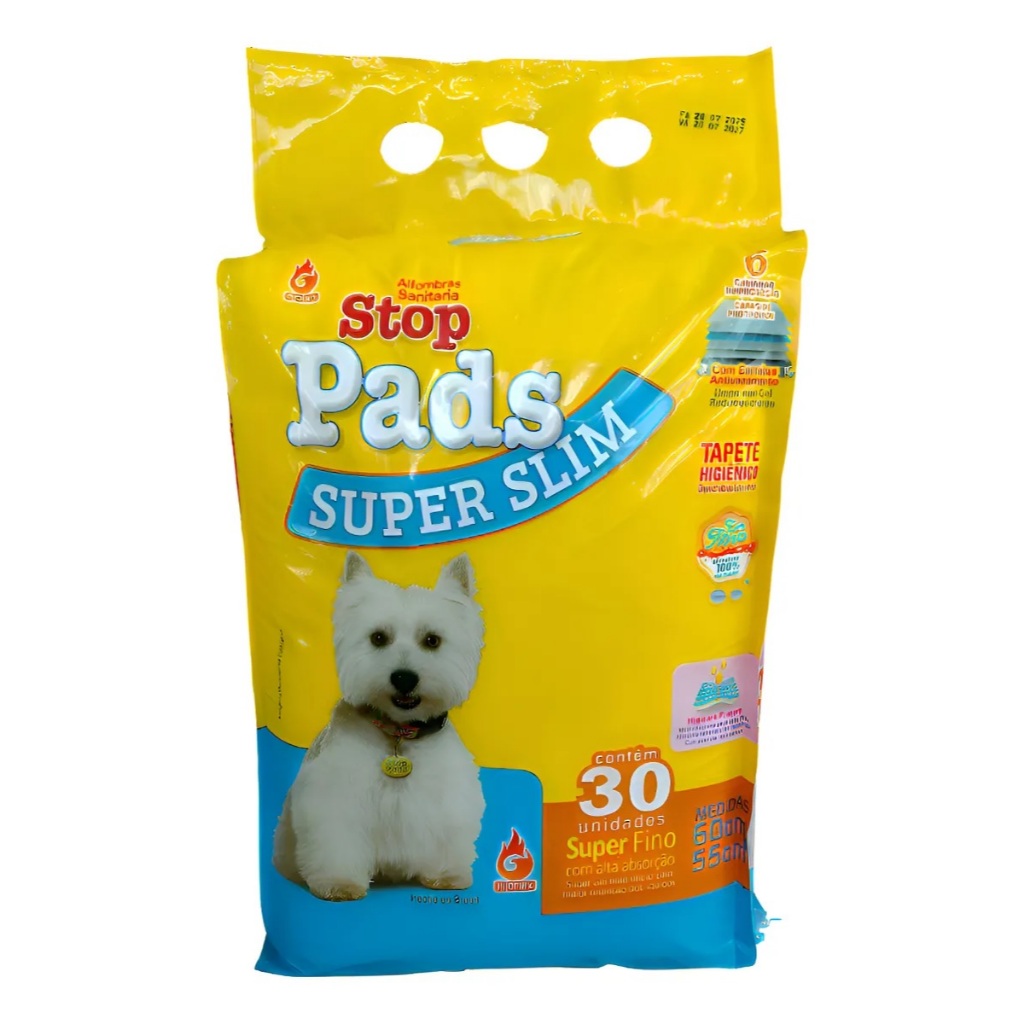 Tapete Higienico P Cachorro Canino Caes 30 Unidade Stop Pads - Branco