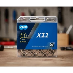 CORRENTE KMC X11 SILVER 11V 118 ELOS PARA MTB E SPEED