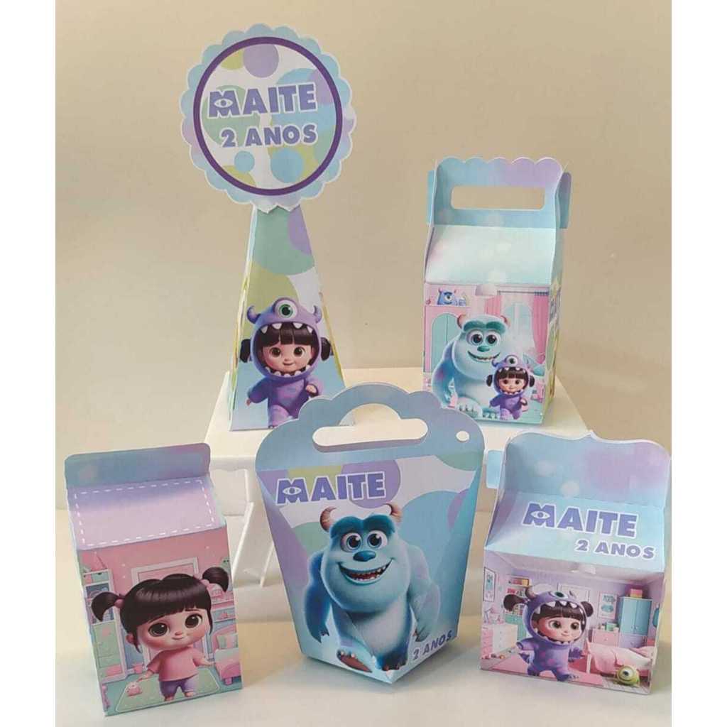 Kit Personalizado Monstros SA Baby -  Monstros SA Cute - Monstros SA James e Boo Baby - PEGUE E MONTE