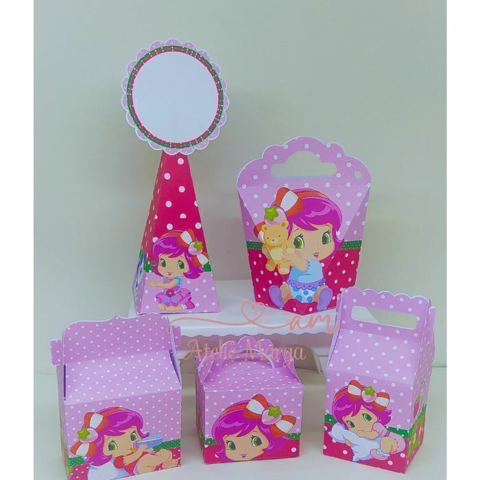 Kit Personalizado Moranguinho Rosa Baby - Moranguinho Rosa - Moranguinho Baby - PEGUE E MONTE