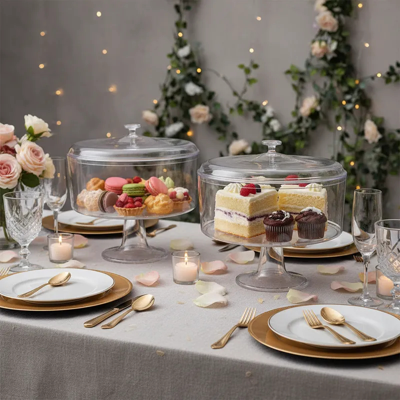 Kit 2 Taça Sobremesa Bolo Doce Festa Acrílico Redonda 2,2l em Oferta na Shopee