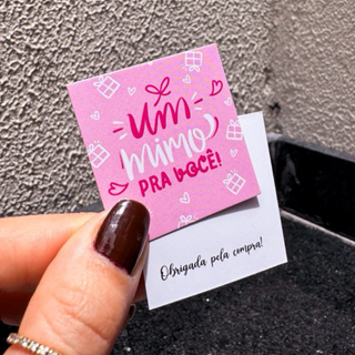 25 Mini Cartão Mimo| Um mimo pra você | Obrigada pela compra | Papelaria Afetiva em Oferta na Shopee