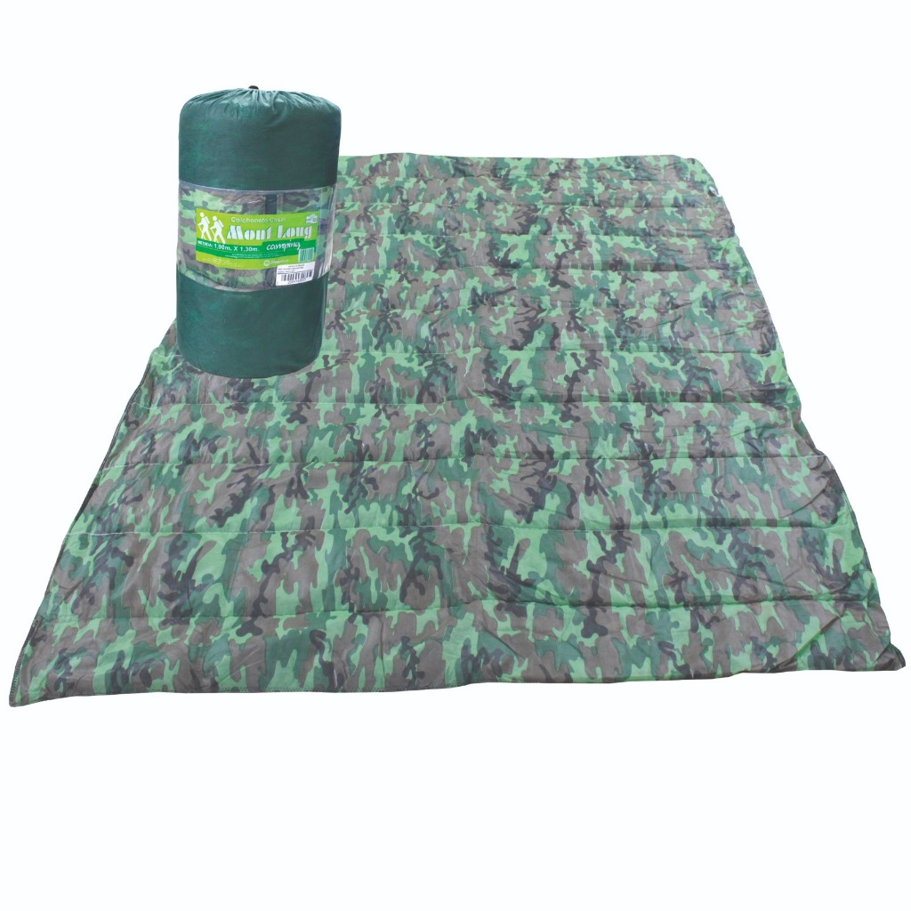 Colchonete Acampamento MontLong Cor Camuflado Casal em Oferta na Shopee