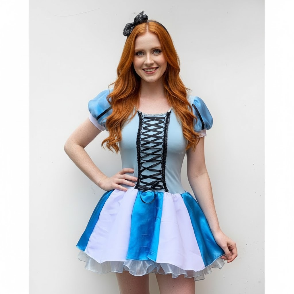 Fantasia Alice Luxo Infantil e Adulto