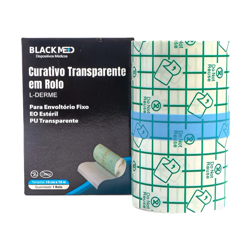 Curativo Filme Rolo Transparente 10cm x 10m Black Med