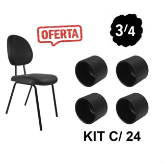 Ponteira Para Cadeira 3/4 Preta Externa 19mm Pezinho Tampa Cadeira de Bar Escritório 1,9cm em Oferta na Shopee