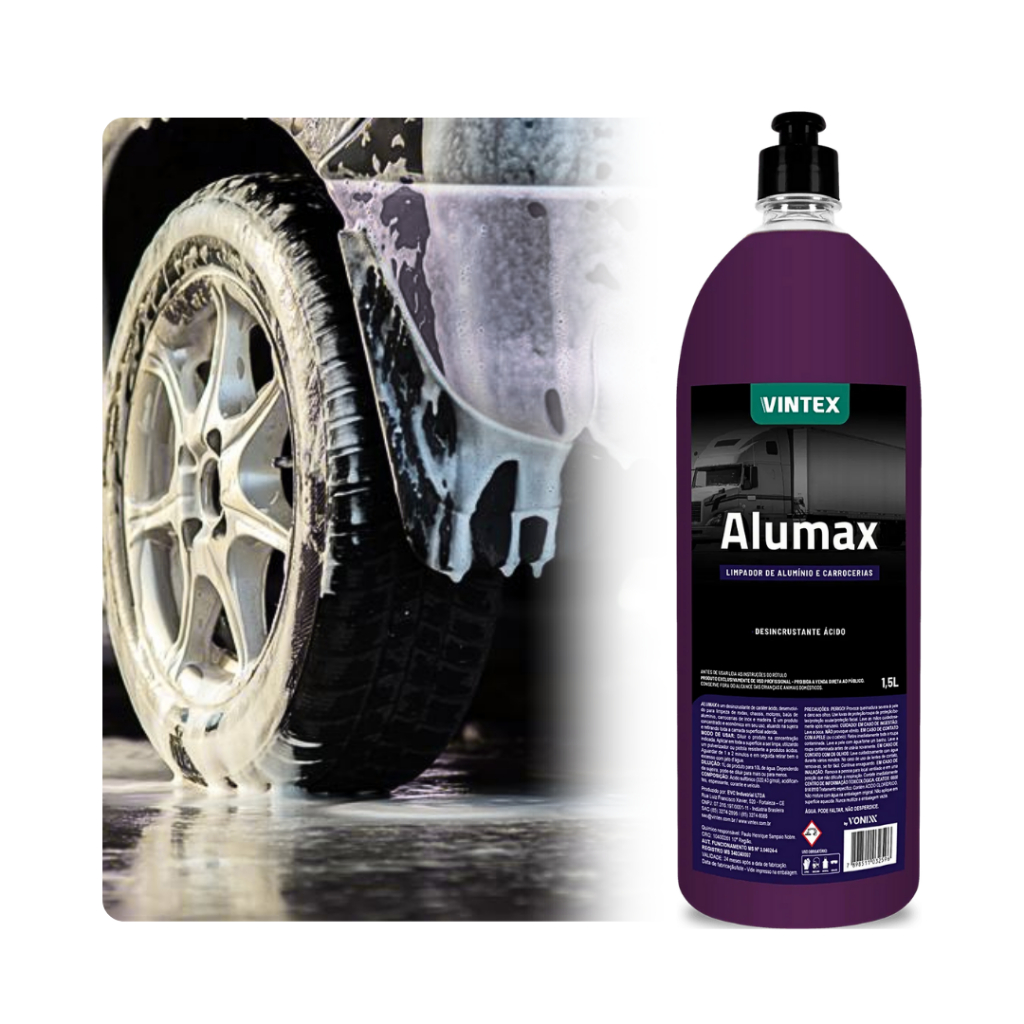 Alumax desincrustante ácido Limpador alumínio carrocerias 1,5L chassis roda motor limpeza baú