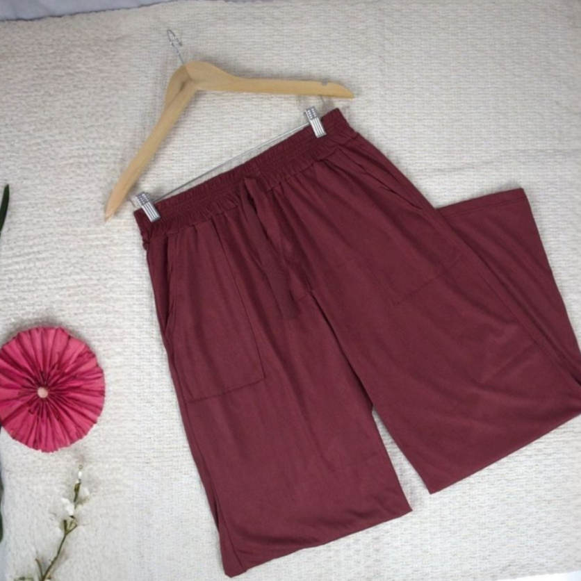 CALÇA PANTALONA DE SUEDE CALÇA CINTURA ALTA BARRA LARGA PANTALONA SUEDE