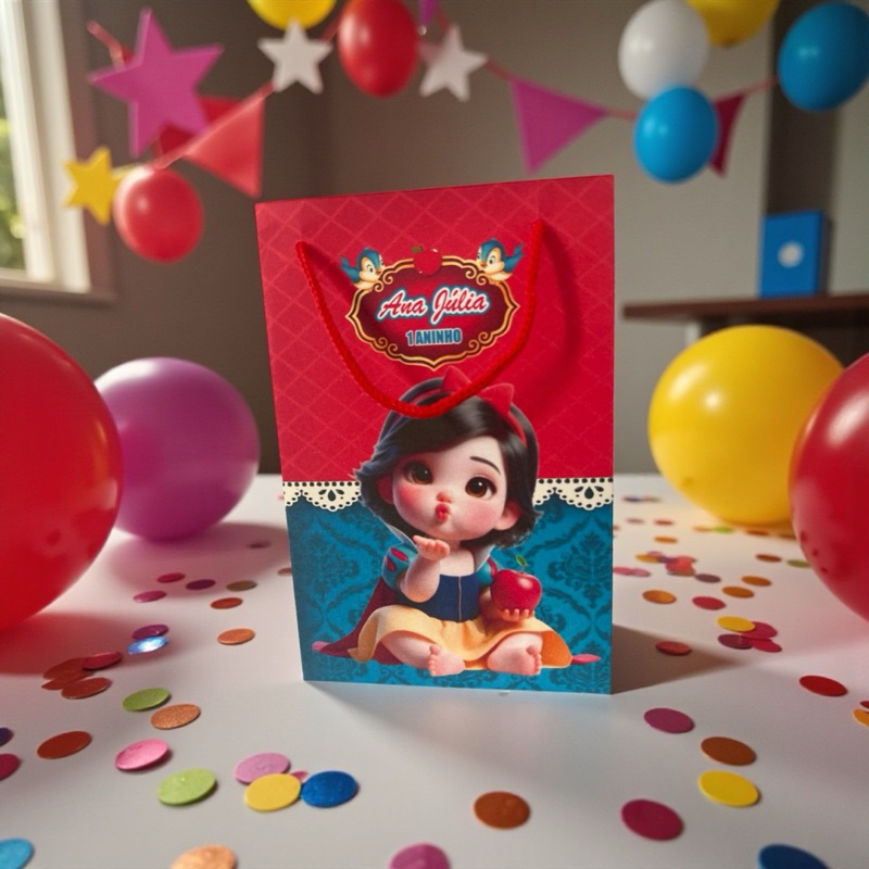 sacola pequena  Branca de neve baby festa infantil em Oferta na Shopee