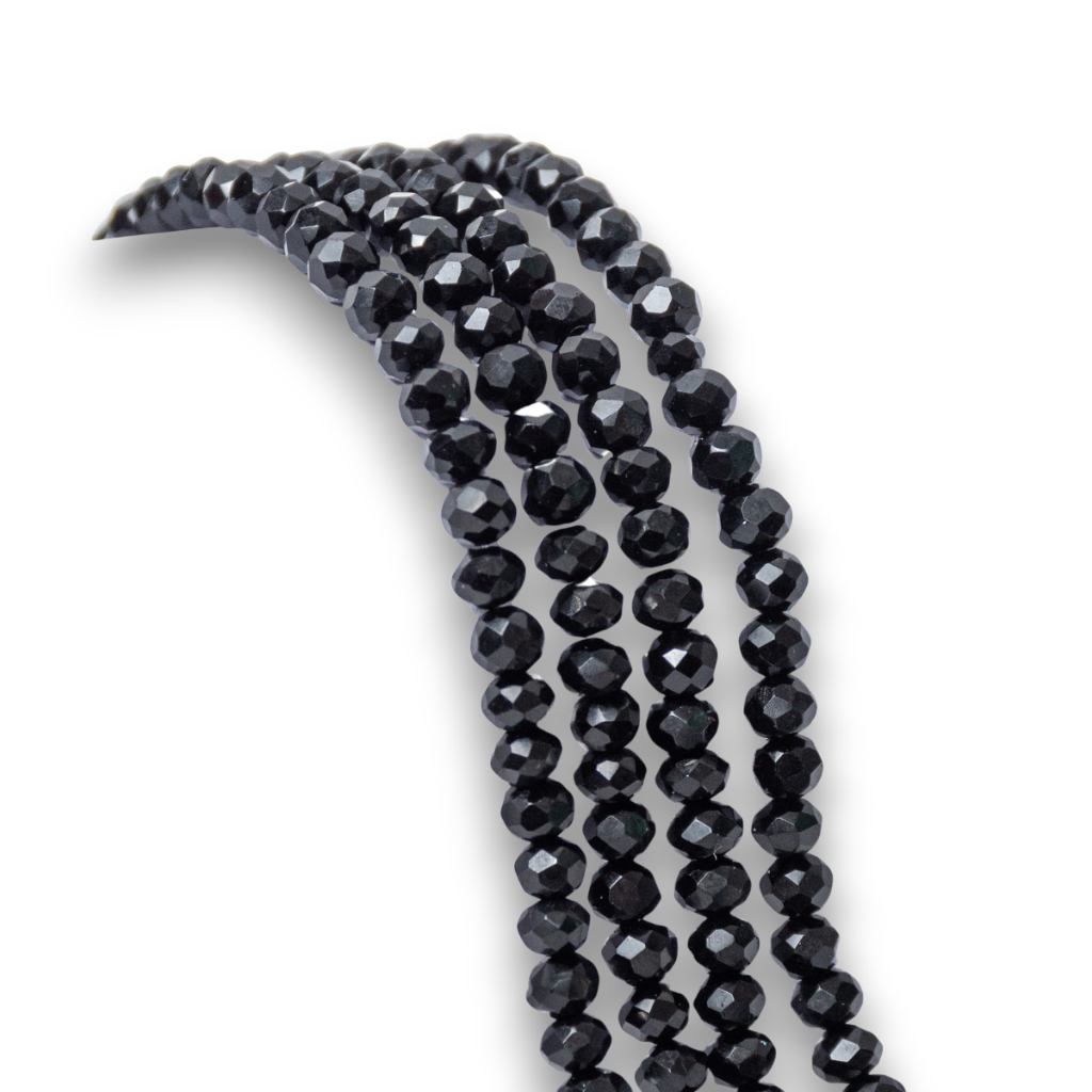 125 Miçangas Contas Cristal De Vidro Preto 4mm Umbanda em Oferta na Shopee