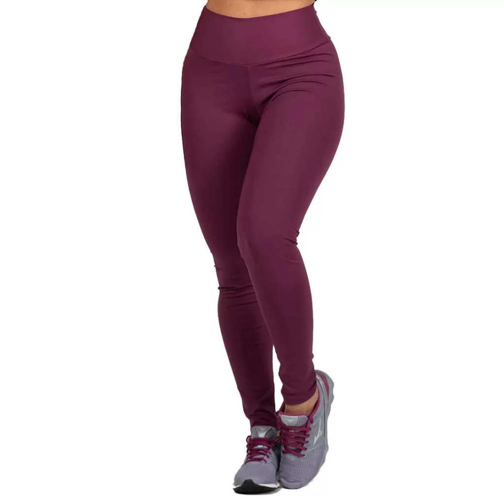 Calça Legging Azul Claro Tecido Macio Tamanhos P ao GG