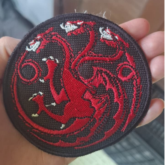 patch bordado casa targaryen game of thrnes bordado termocolante