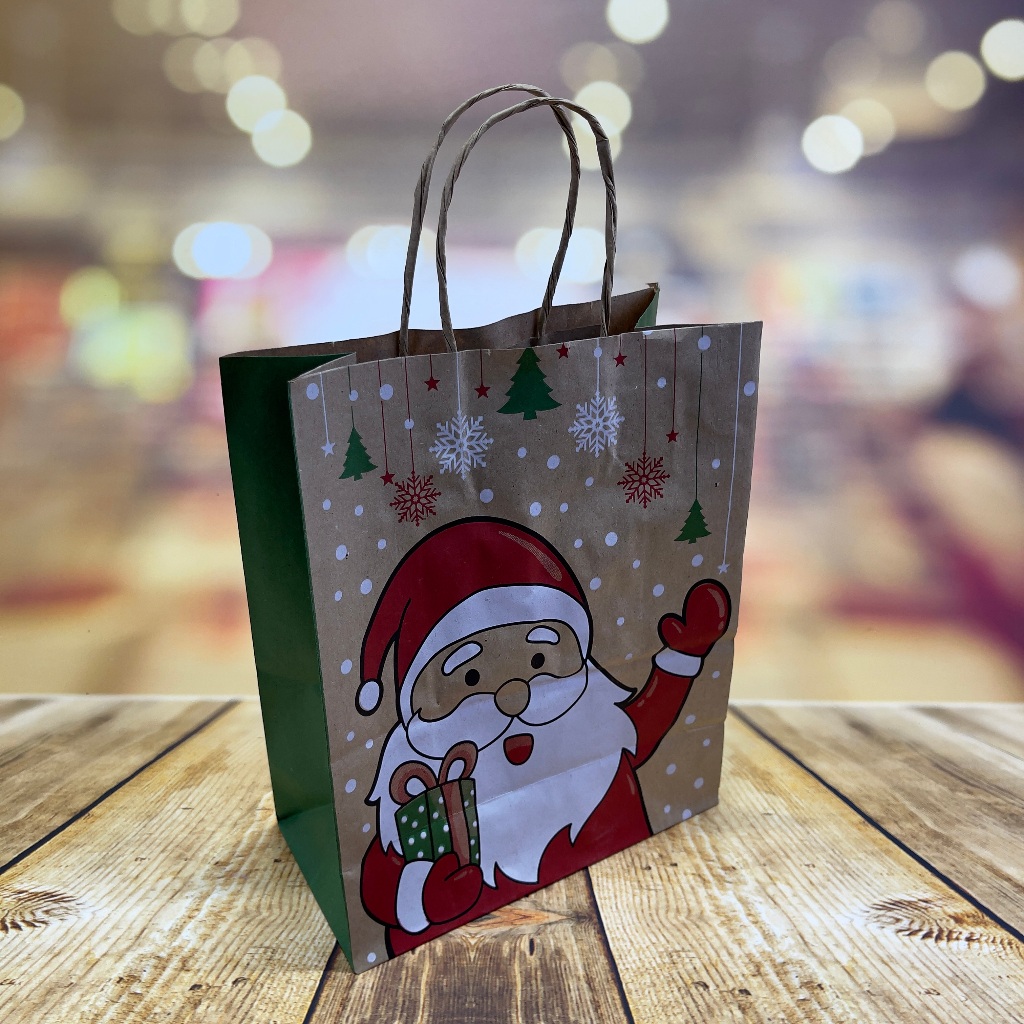 30 SACOLAS NATAL KRAFT SANTA CLAUS 17,5X8,5X21,5CM 2227 (LC) NATAL 2025 (CHOCO) · foto 2