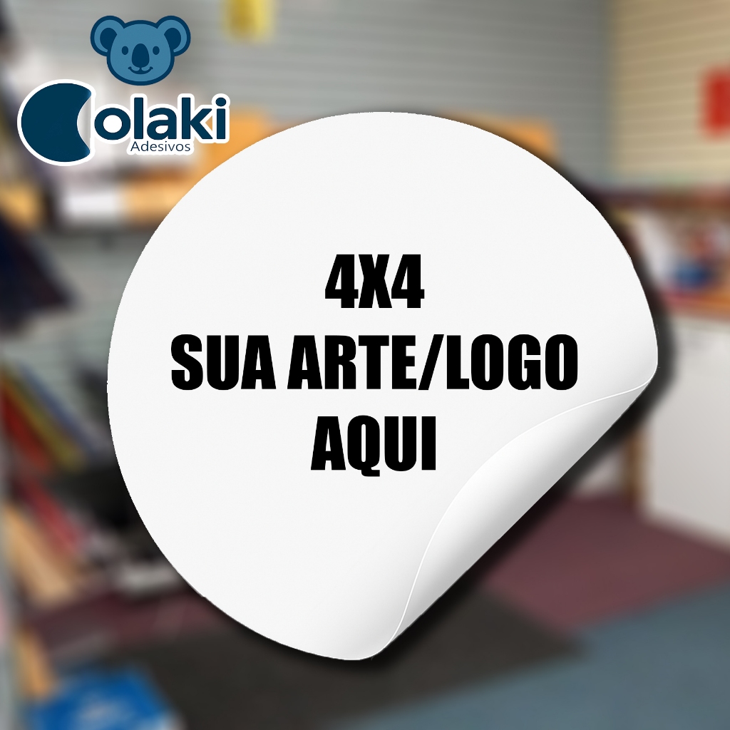 Adesivos de Papel 4x4 cm  • 1000 unidades, 500, 300 ou 200 unidades • em Oferta na Shopee