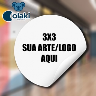 Adesivos de Papel 3x3 cm  • 1000 unidades, 500, 300 ou 200 unidades em Oferta na Shopee