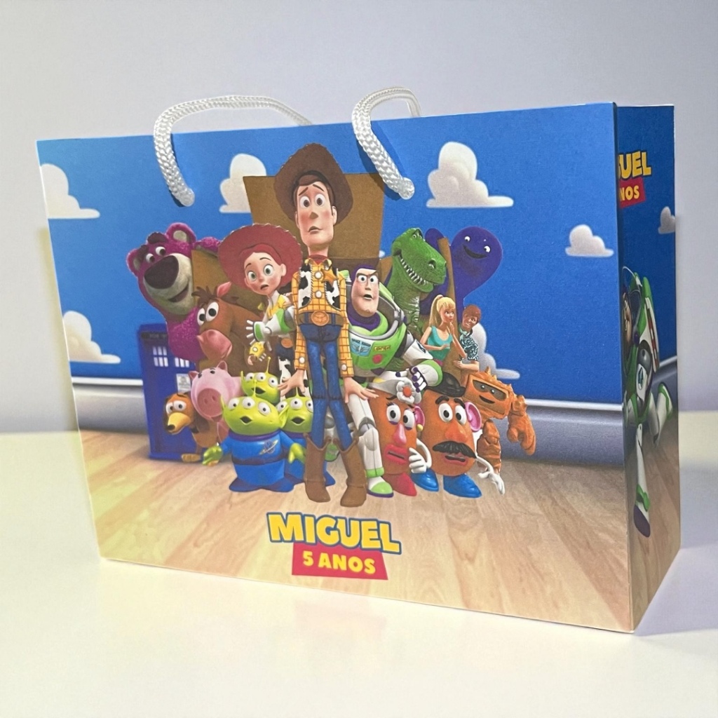 Sacolinha personalizada Toy Story | Compre e monte em casa | Lembrancinha festa infantil | Papelaria Personalizada