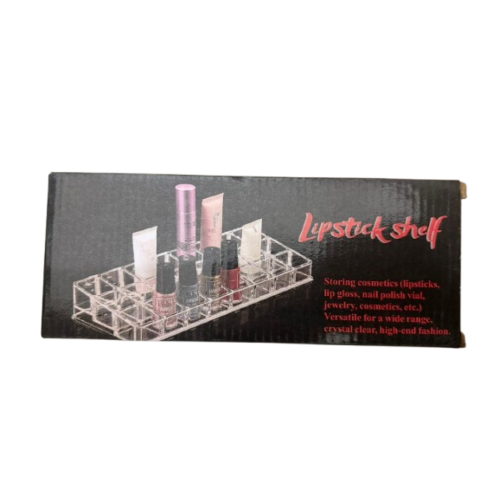 Organizador Cosmético Porta de Maquiagem Acrílico Batom Pincel Esmalte com Divisórias