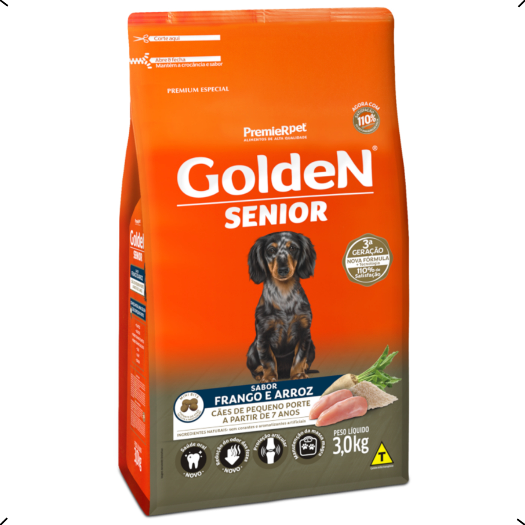 RAÇÃO GOLDEN FORMULA SENIOR RAÇA PEQUENA FRANGO 10KG em Oferta na Shopee