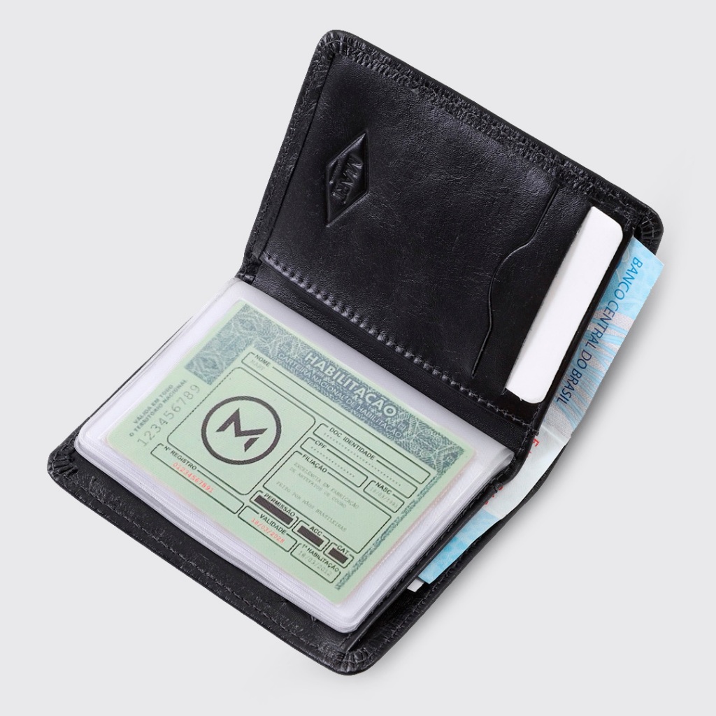 Carteira Couro Legítimo Vertical Livro Masculina CNH M.Art 73 em Oferta na Shopee