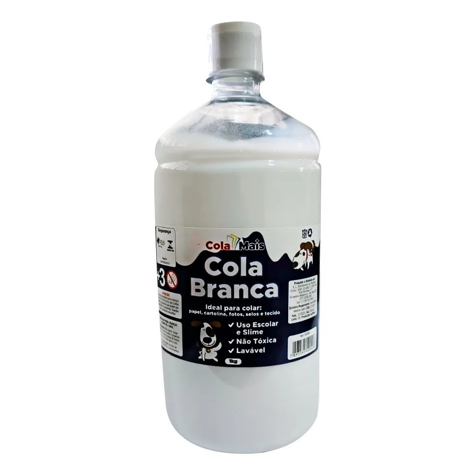 Cola Branca 1 Litro Escolar Cola Mais - Branco em Oferta na Shopee