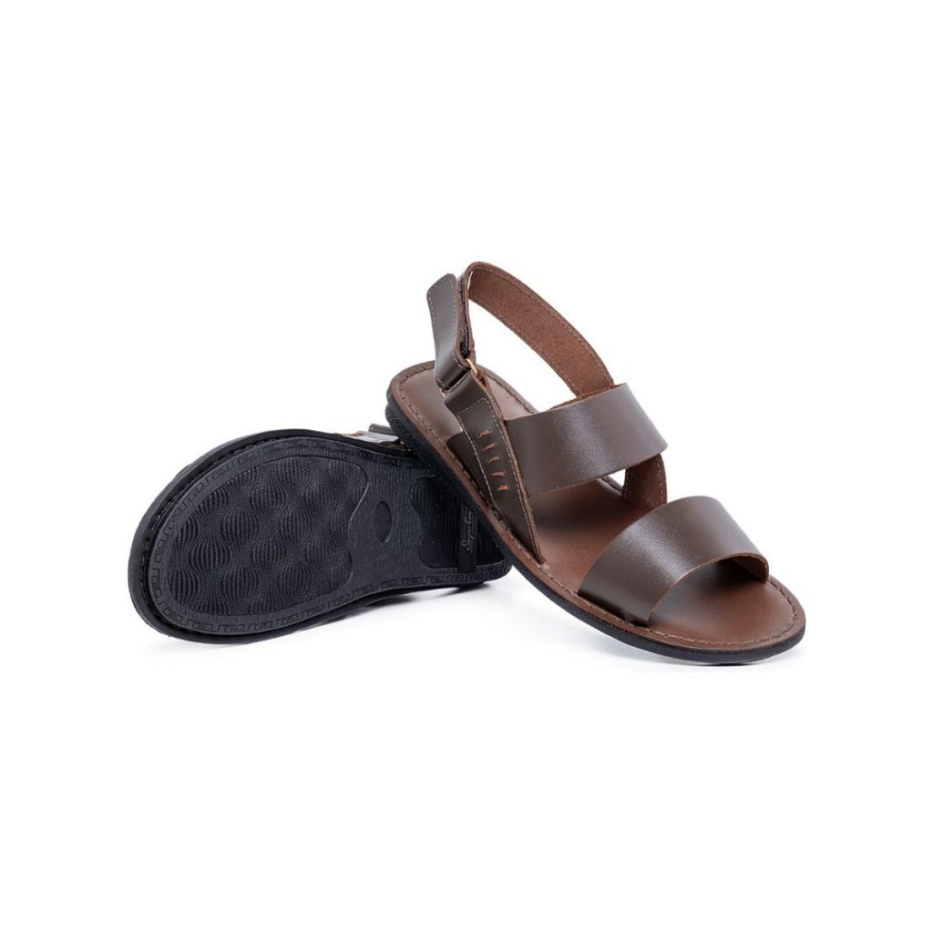 Sandalia Gladiadora Masculina Em Couro Legitimo Lançamento Estilosa Conforto