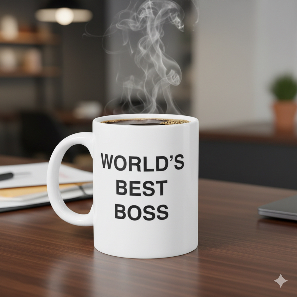 Caneca Michael Scott The Office Word's Best Boss Porcelana Cerâmica Presente De Alta Qualidade
