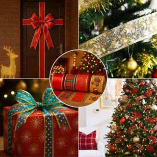 Fita Decoração Natal 10 Metros Decoração Laço Natalino Presente Fita Decoração Arvore de Natal em Oferta na Shopee