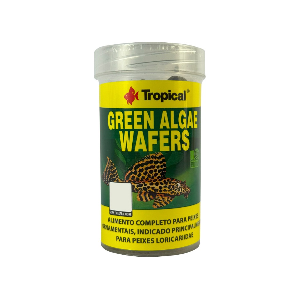 Ração Tropical Green Algae Wafers 45g Para Peixes De Fundo