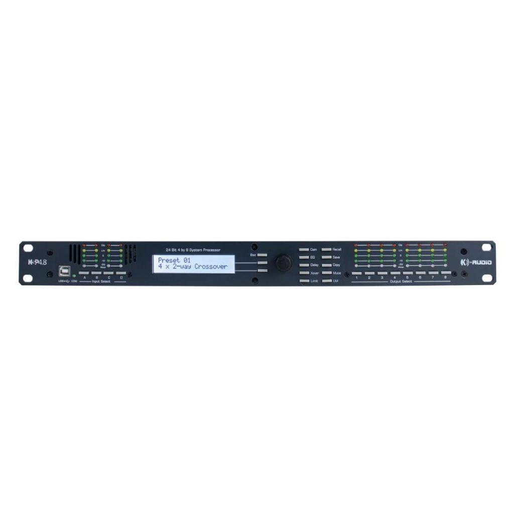 Processador Audio Digital K-audio Ksp4.8 Preto