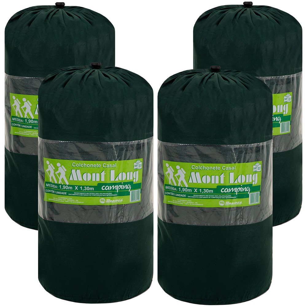 Kit 4 Colchonete Acampamento Camping Solteiro Pesca Retiro Ginástica 190x60cm Verde em Oferta na Shopee