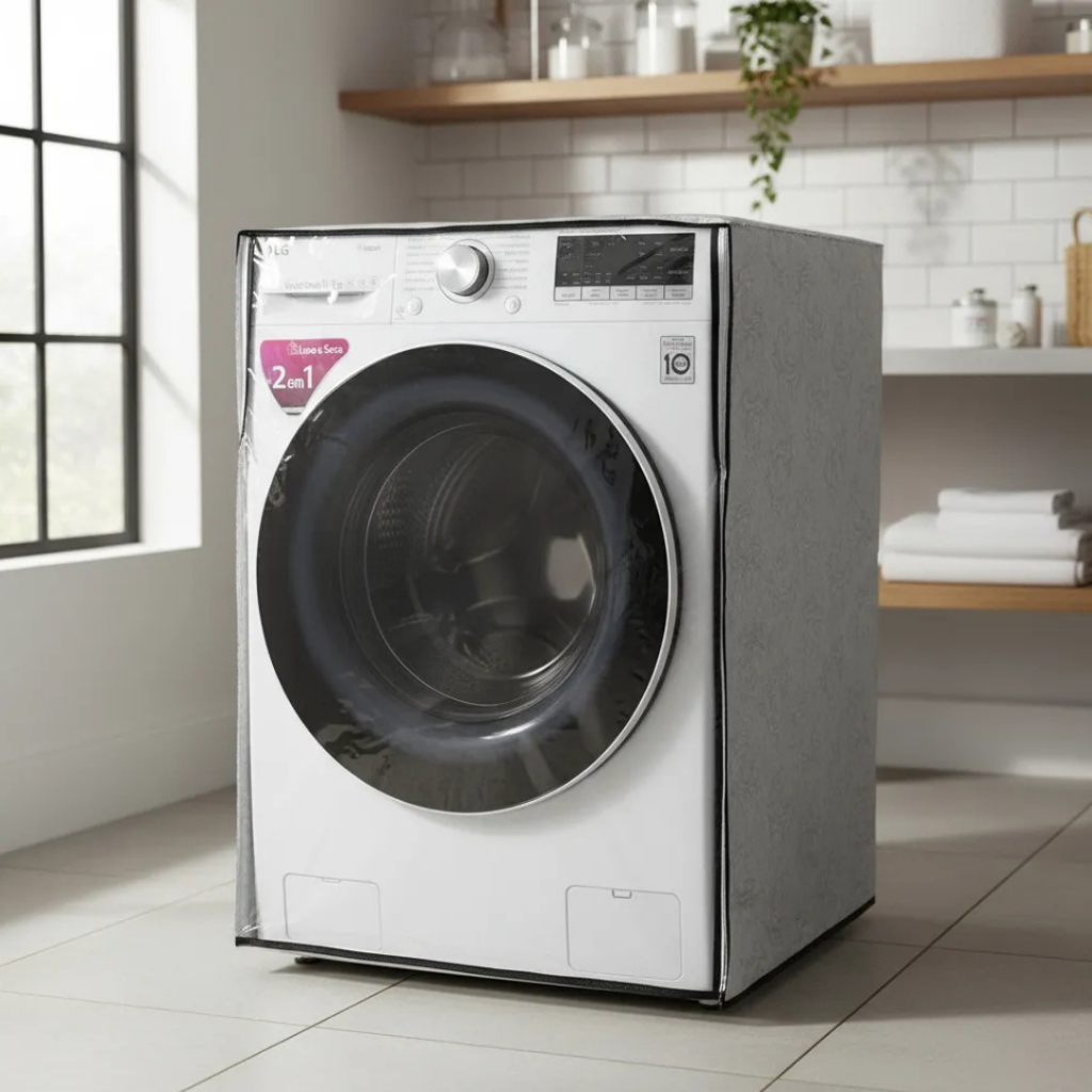 Capa Lava E Seca LG 13 Kg Vc4 Abertura Transparente Ziper branca em Oferta na Shopee