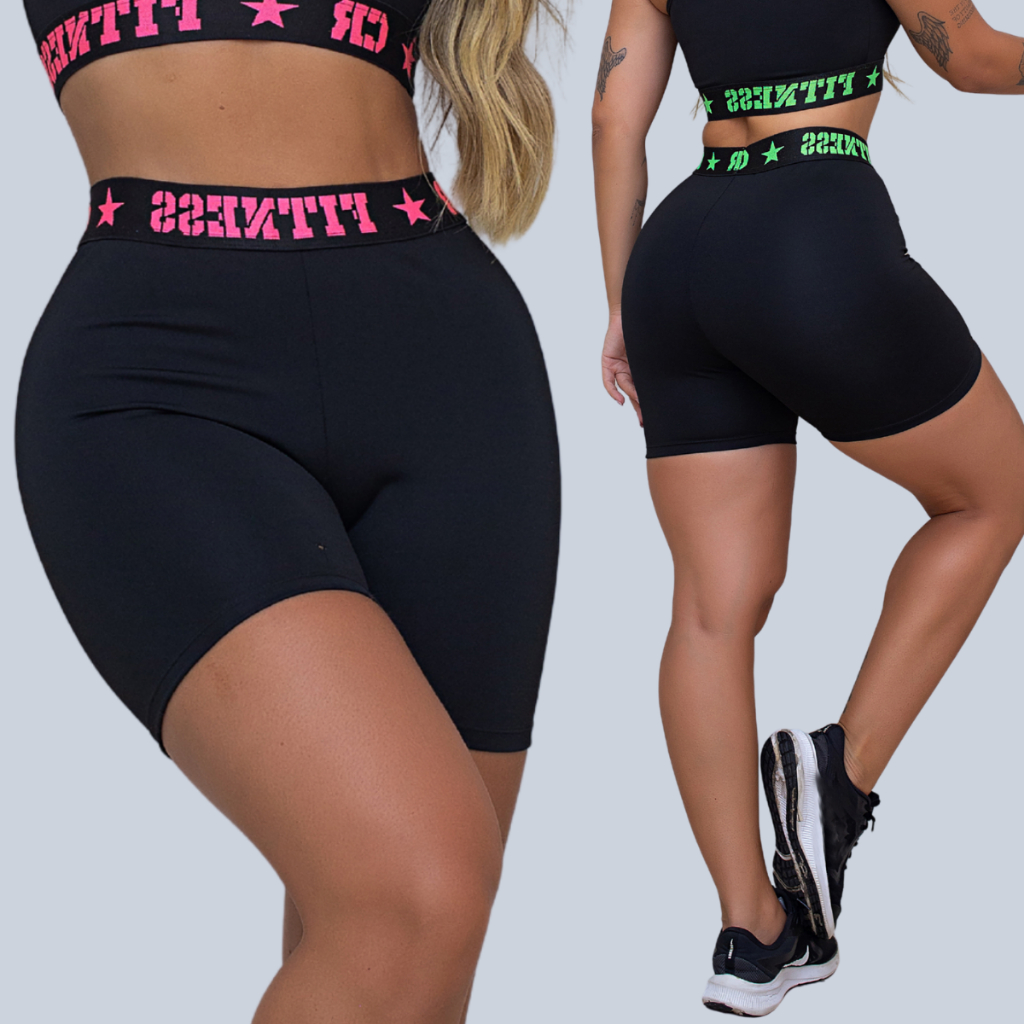 Kit 2 Shorts Academia Elastico Exposto em Oferta na Shopee