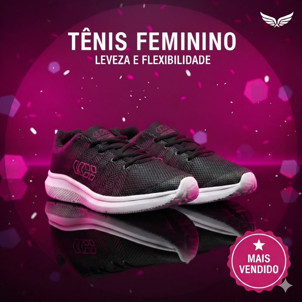 Tênis Feminino Esportivo Caminhada Corrida Academia Leve Confortável Amortecedor Diário 34 Ao 44
