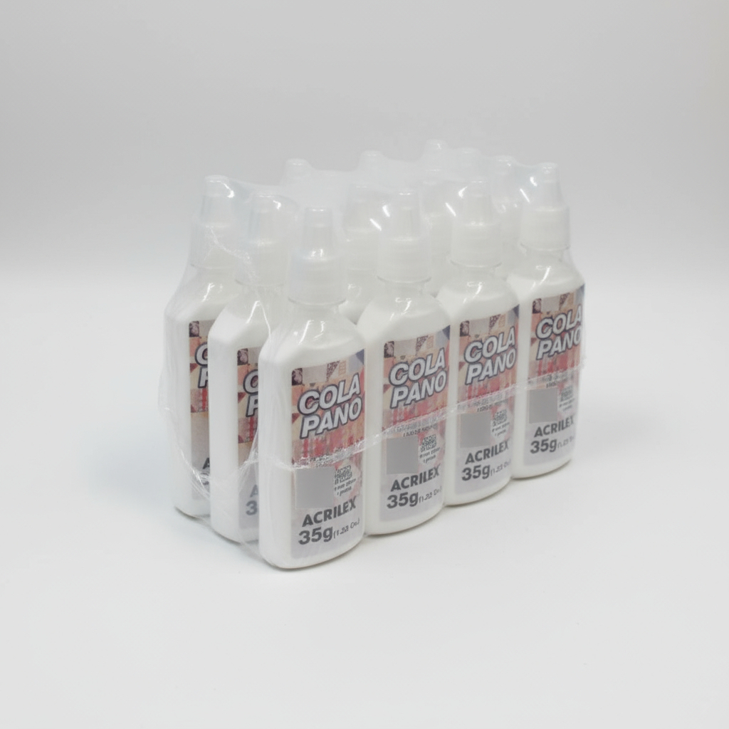 Kit  Colas Pano 35g Acrilex com Bico Aplicador - Pacote com 12 Unidades É A Escolha Ideal em Oferta na Shopee