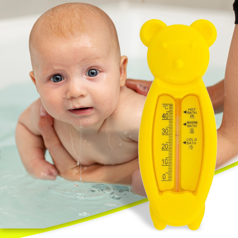 Termômetro de Banho Bebê Infantil Urso Amarelo Monitor de Temperatura da Água Seguro e Divertido