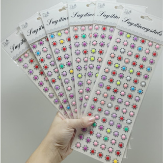 Cartela Adesiva Flor Strass para Pet Artesanato Cachorro Customização Colorido Neon Autocolante em Oferta na Shopee