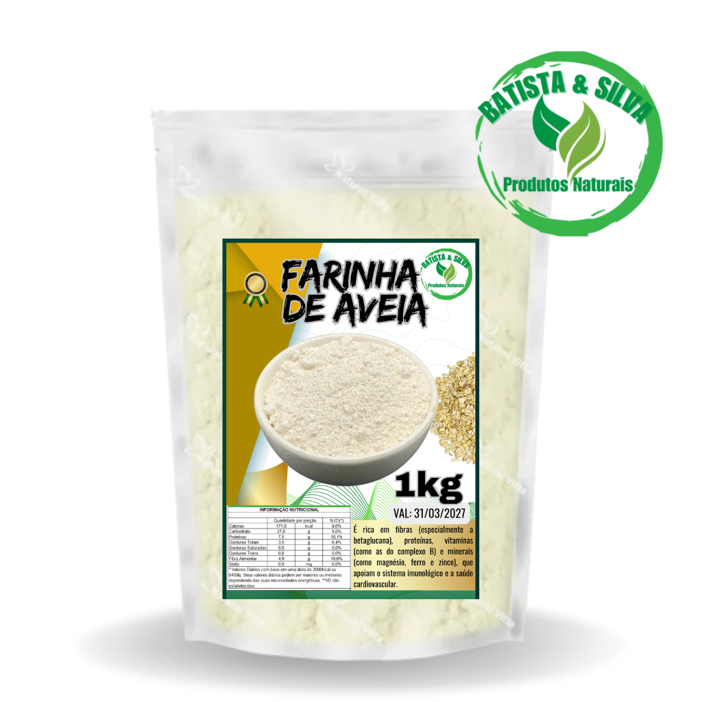 FARINHA DE AVEIA 1kg - ( Rico em vitaminas do complexo B )