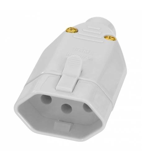 Plug de Sobrepor 2P+T 20A Fêmea Cinza Fame em Oferta na Shopee