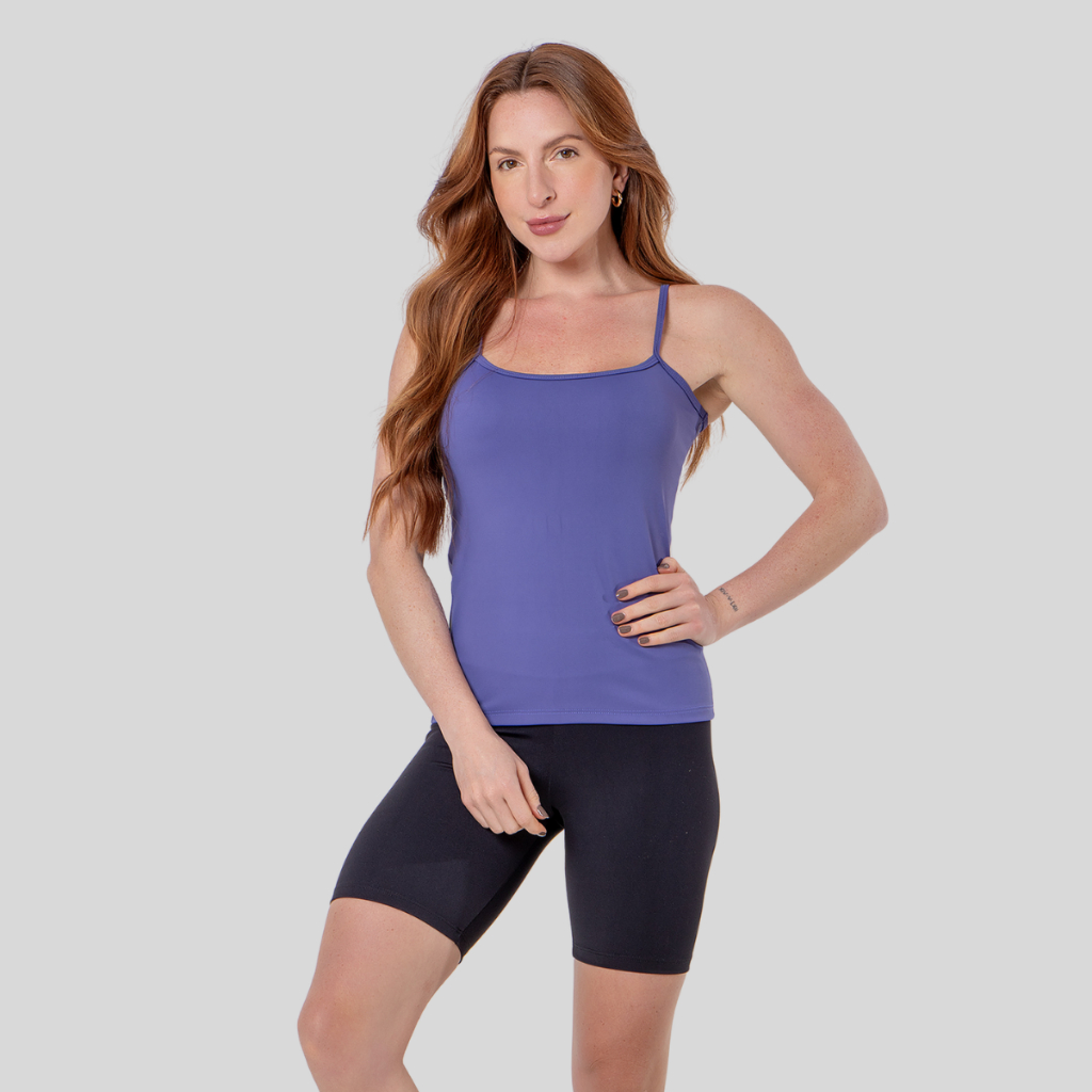 Blusa Feminina Poliamida Alcinha Confortável Para Malhar Regata Feminina