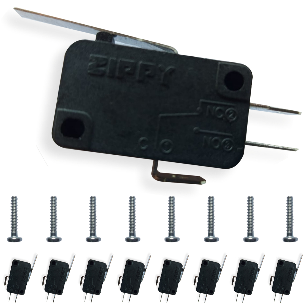 8 Microswitch Zippy para Comandos Arcade (8 Unidades)